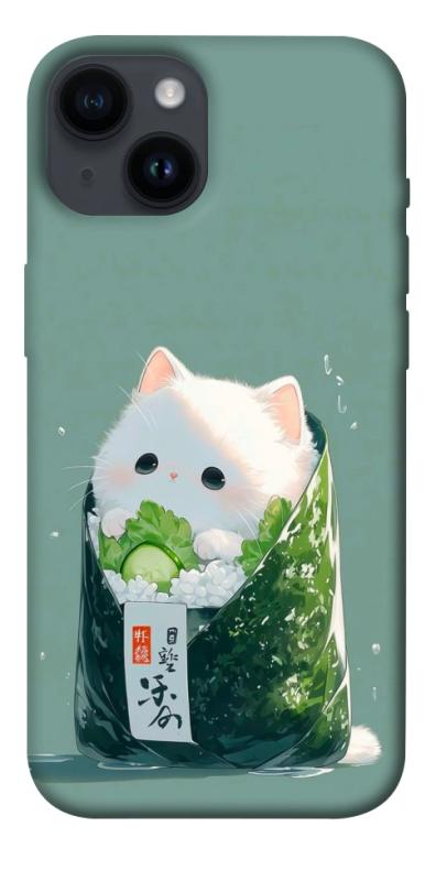 Чехол itsPrint Cat onigiri для Apple iPhone 14 (6.1"), еда, купить оптом с доставкой