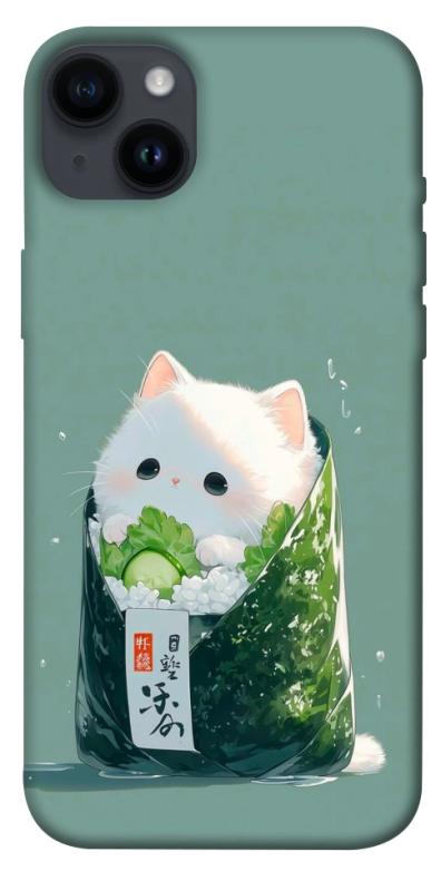 Чехол itsPrint Cat onigiri для Apple iPhone 14 Plus (6.7"), еда, купить оптом с доставкой
