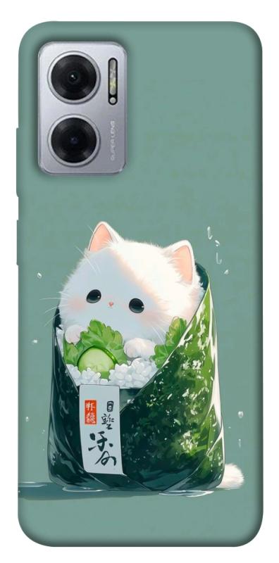 Чехол itsPrint Cat onigiri для Xiaomi Redmi Note 11E, еда, купить оптом с доставкой