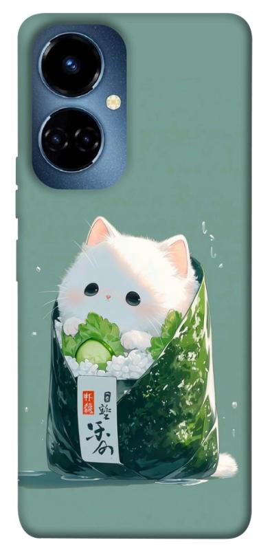 Чехол itsPrint Cat onigiri для TECNO Camon 19 (CI6n) / 19 Pro (CI8n), еда, купить оптом с доставкой