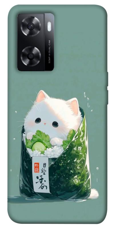 Чехол itsPrint Cat onigiri для Oppo A57s, еда, купить оптом с доставкой