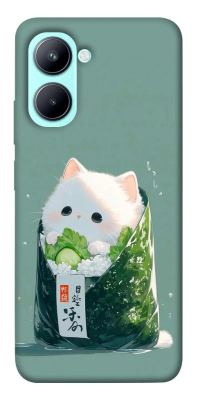 Чехол itsPrint Cat onigiri для Realme C33, еда, купить оптом с доставкой