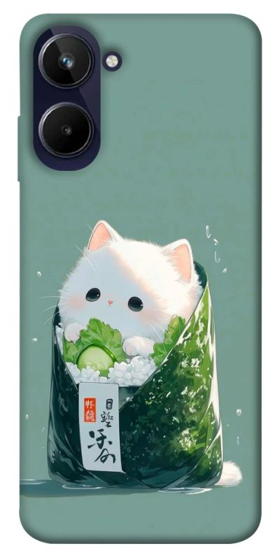 Чехол itsPrint Cat onigiri для Realme 10 4G, еда, купить оптом с доставкой