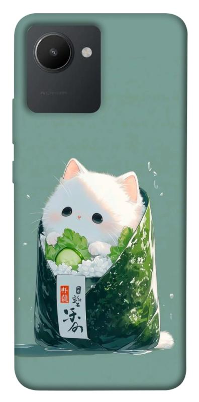 Чехол itsPrint Cat onigiri для Realme C30, еда, купить оптом с доставкой