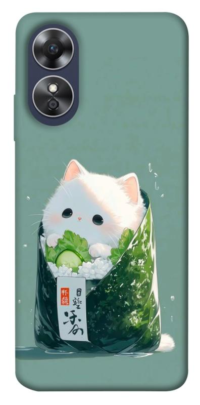Чехол itsPrint Cat onigiri для Oppo A17, еда, купить оптом с доставкой