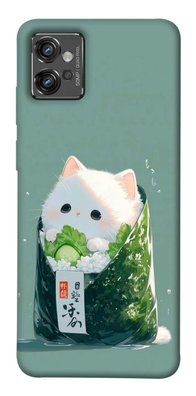 Чехол itsPrint Cat onigiri для Motorola Moto G32, еда, купить оптом с доставкой