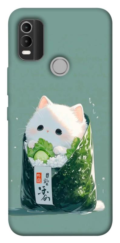 Чехол itsPrint Cat onigiri для Nokia C21 Plus, еда, купить оптом с доставкой