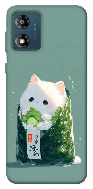 Чехол itsPrint Cat onigiri для Motorola Moto E13, еда, купить оптом с доставкой