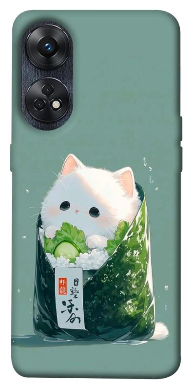 Чехол itsPrint Cat onigiri для Oppo Reno 8 T 4G, еда, купить оптом с доставкой