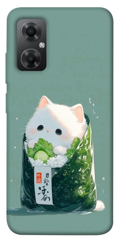 Чехол itsPrint Cat onigiri для Xiaomi Redmi Note 11R, еда, купить оптом с доставкой