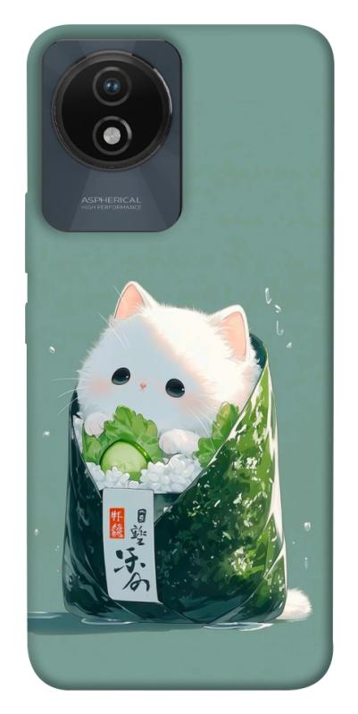 Чехол itsPrint Cat onigiri для Vivo Y02, еда, купить оптом с доставкой