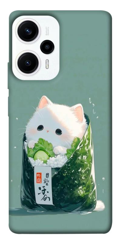 Чехол itsPrint Cat onigiri для Xiaomi Poco F5 / Note 12 Turbo, еда, купить оптом с доставкой