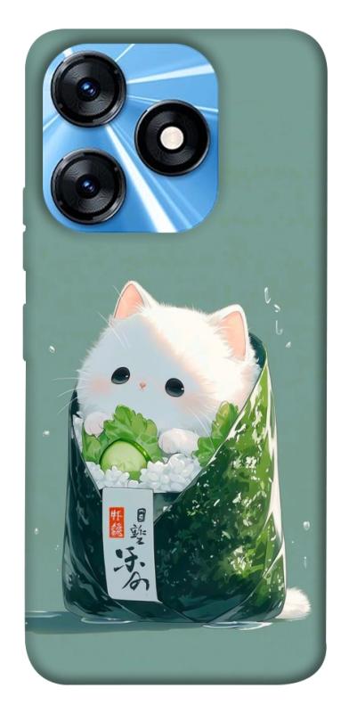 Чехол itsPrint Cat onigiri для TECNO Spark 10 Pro, еда, купить оптом с доставкой