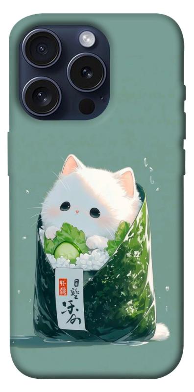 Чехол itsPrint Cat onigiri для Apple iPhone 15 Pro (6.1"), еда, купить оптом с доставкой