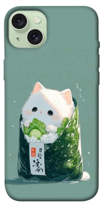 Чехол itsPrint Cat onigiri для Apple iPhone 15 Plus (6.7"), еда, купить оптом с доставкой