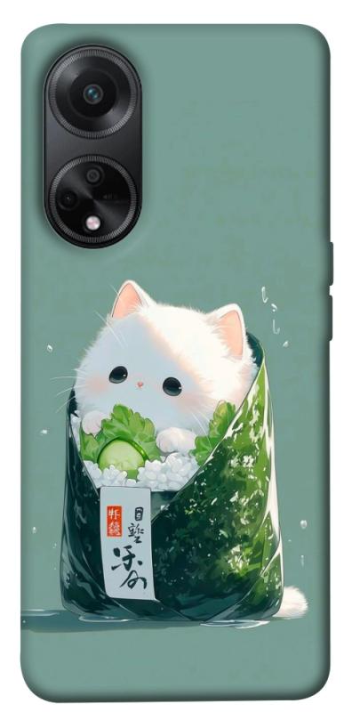 Чехол itsPrint Cat onigiri для Oppo A58 4G, еда, купить оптом с доставкой