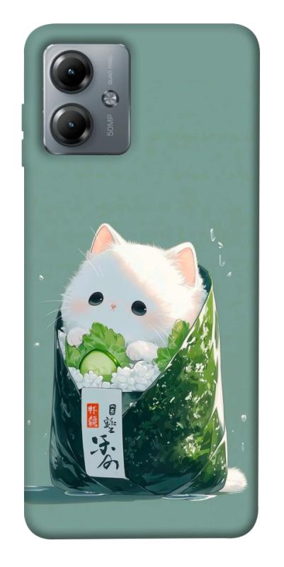 Чехол itsPrint Cat onigiri для Motorola Moto G14, еда, купить оптом с доставкой