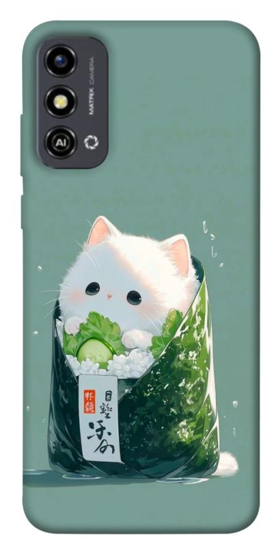 Чехол itsPrint Cat onigiri для ZTE Blade A53, еда, купить оптом с доставкой