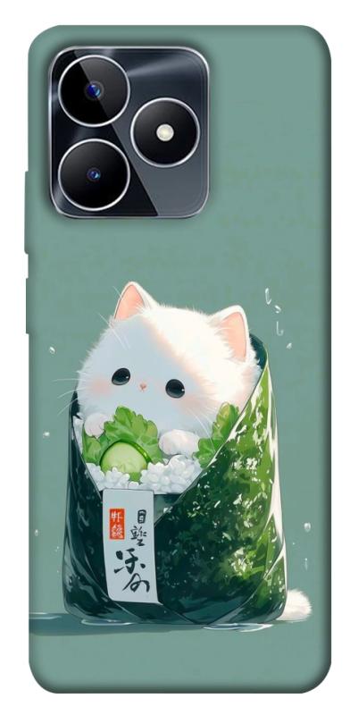 Чехол itsPrint Cat onigiri для Realme C53, еда, купить оптом с доставкой