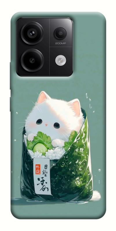 Чехол itsPrint Cat onigiri для Xiaomi Redmi Note 13 Pro 4G, еда, купить оптом с доставкой