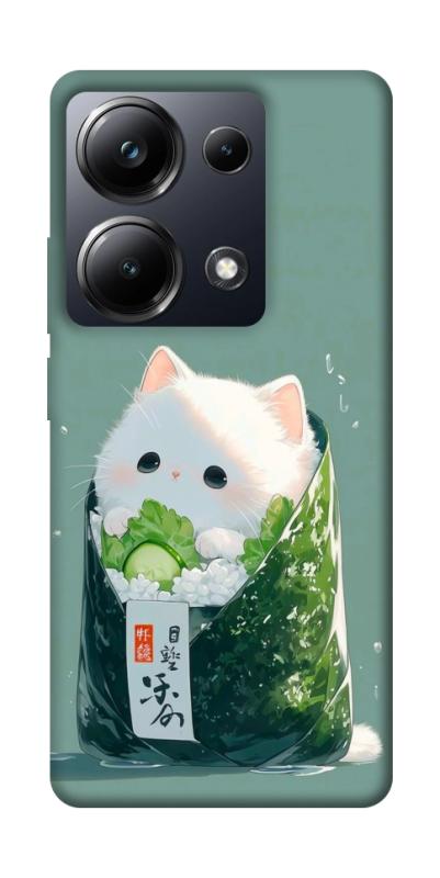 Чехол itsPrint Cat onigiri для Xiaomi Redmi Note 13 Pro 4G, еда, купить оптом с доставкой