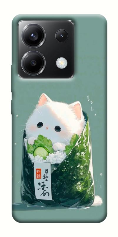 Чехол itsPrint Cat onigiri для Xiaomi Poco X6, еда, купить оптом с доставкой