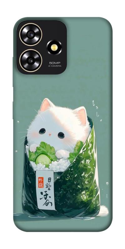 Чехол itsPrint Cat onigiri для ZTE Blade A73 4G, еда, купить оптом с доставкой