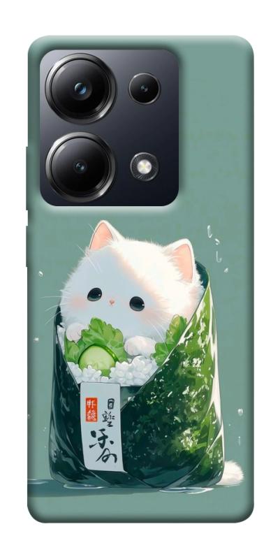 Чехол itsPrint Cat onigiri для Xiaomi Redmi 13 4G / Poco M6 4G, еда, купить оптом с доставкой