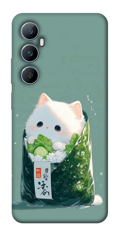 Чехол itsPrint Cat onigiri для Realme C65 4G, еда, купить оптом с доставкой