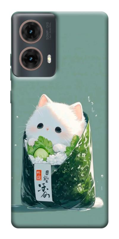 Чехол itsPrint Cat onigiri для Motorola Moto G85, еда, купить оптом с доставкой