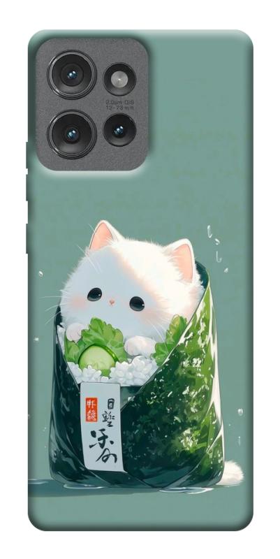 Чехол itsPrint Cat onigiri для Motorola Edge 50, еда, купить оптом с доставкой