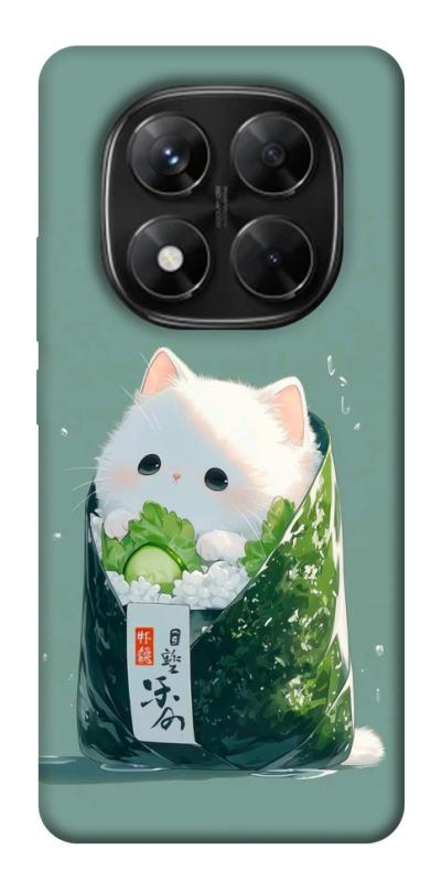 Чехол itsPrint Cat onigiri для Xiaomi Redmi Note 14 Pro 5G, еда, купить оптом с доставкой