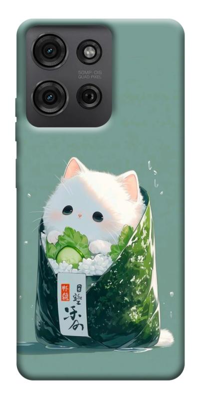 Чехол itsPrint Cat onigiri для Motorola Moto G75 5G, еда, купить оптом с доставкой