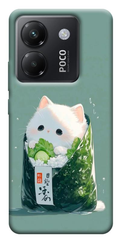 Чехол itsPrint Cat onigiri для Xiaomi Poco M7 Pro 5G, еда, купить оптом с доставкой