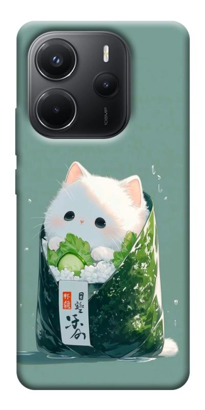 Чехол itsPrint Cat onigiri для Xiaomi Redmi Note 14 4G (Int. version), еда, купить оптом с доставкой