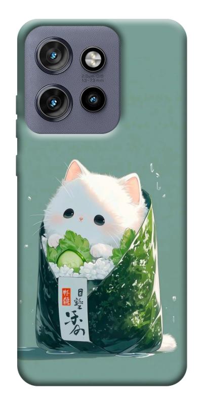 Чехол itsPrint Cat onigiri для Motorola Edge 50 Neo, еда, купить оптом с доставкой