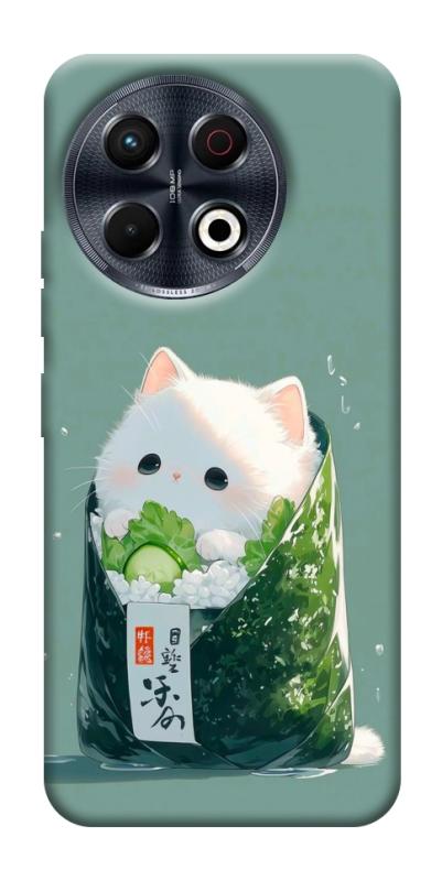 Чехол itsPrint Cat onigiri для TECNO Spark 30 Pro (KL7), еда, купить оптом с доставкой