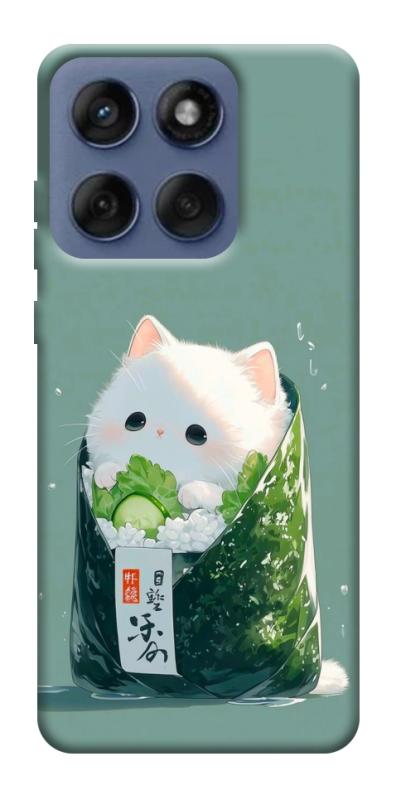 Чехол itsPrint Cat onigiri для Motorola Edge 60 Fusion, еда, купить оптом с доставкой