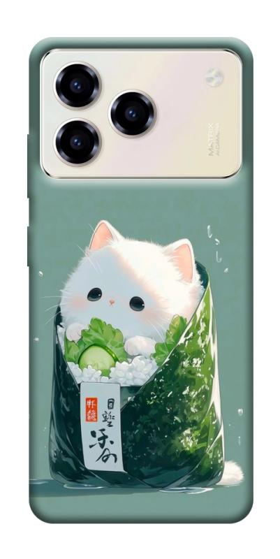 Чехол itsPrint Cat onigiri для ZTE Blade A76, еда, купить оптом с доставкой