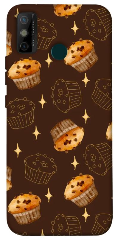 Чехол itsPrint Chocolate muffins для TECNO Spark 6 Go, еда, купить оптом с доставкой