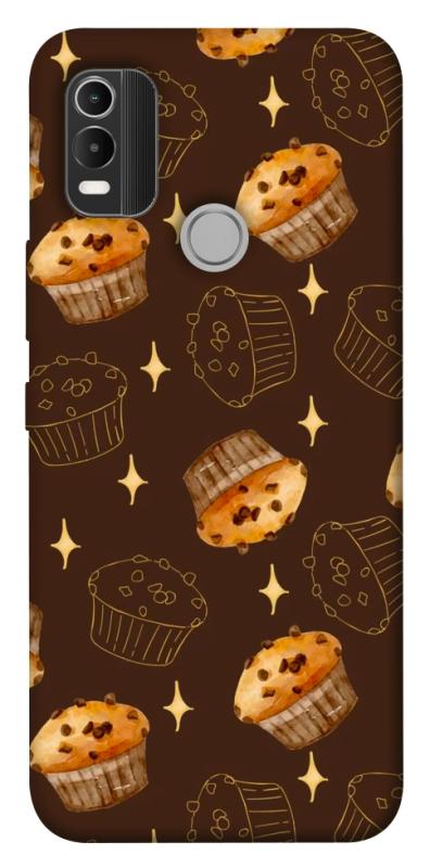 Чехол itsPrint Chocolate muffins для Nokia C21 Plus, еда, купить оптом с доставкой