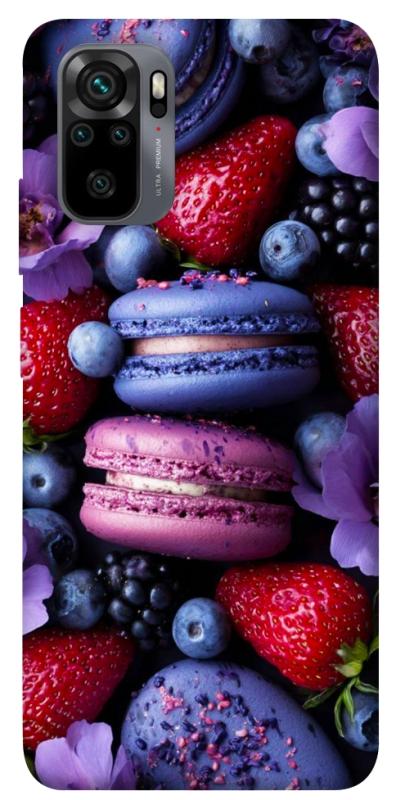 Чехол itsPrint Fruit macaroon для Xiaomi Redmi Note 10 / Note 10s, еда, купить оптом с доставкой