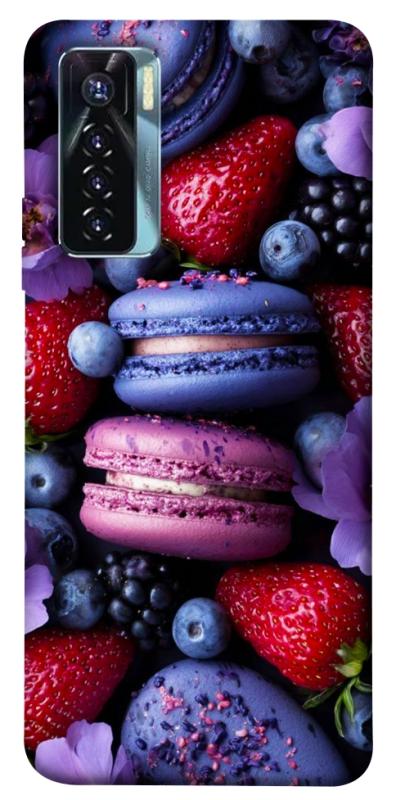 Чехол itsPrint Fruit macaroon для TECNO Camon 17 Pro, еда, купить оптом с доставкой