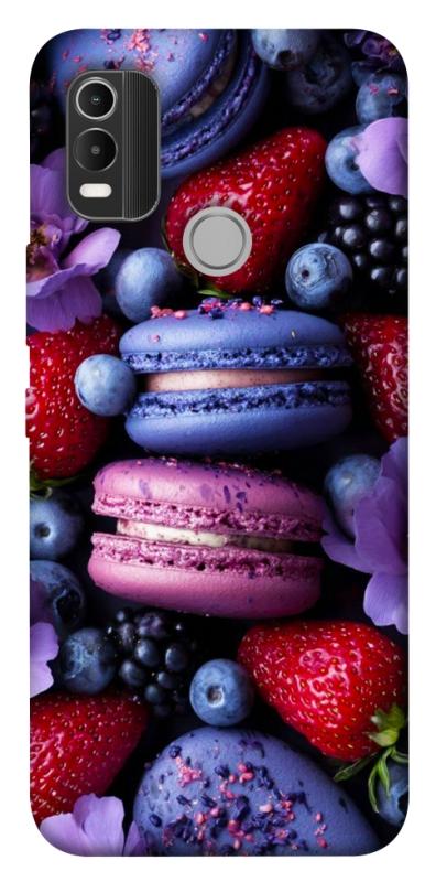 Чехол itsPrint Fruit macaroon для Nokia C21 Plus, еда, купить оптом с доставкой