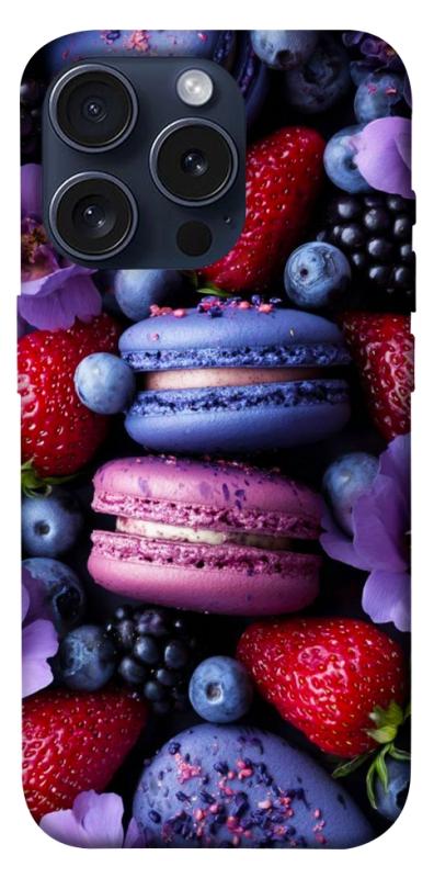 Чехол itsPrint Fruit macaroon для Apple iPhone 15 Pro (6.1"), еда, купить оптом с доставкой