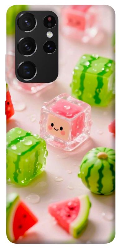 Чехол itsPrint Happy watermelon для Samsung Galaxy S21 Ultra, еда, купить оптом с доставкой