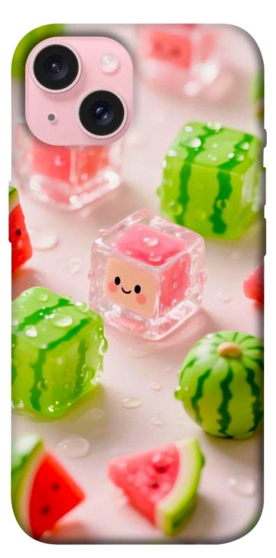 Чехол itsPrint Happy watermelon для Apple iPhone 15 (6.1"), еда, купить оптом с доставкой