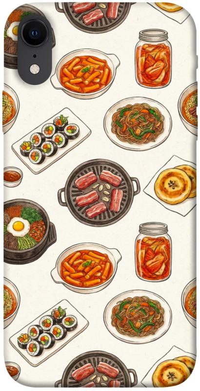 Чехол itsPrint Korean food для Apple iPhone XR (6.1"), еда, купить оптом с доставкой
