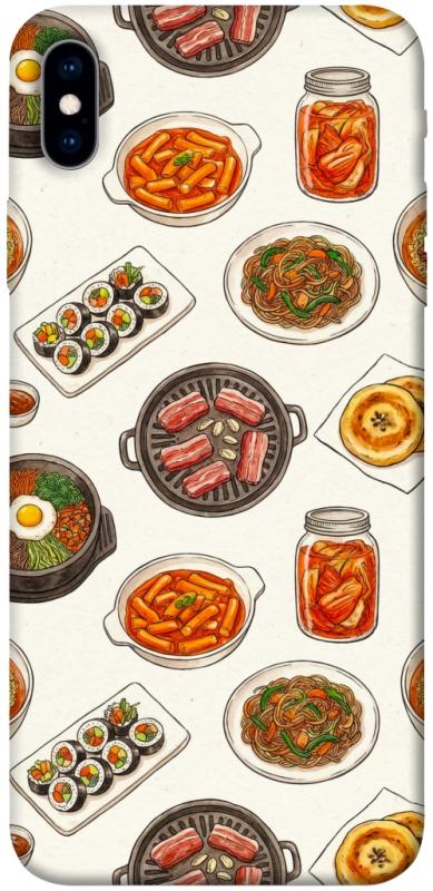 Чехол itsPrint Korean food для Apple iPhone XS Max (6.5"), еда, купить оптом с доставкой