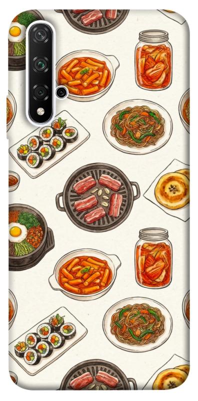 Чехол itsPrint Korean food для Huawei Honor 20 / Nova 5T, еда, купить оптом с доставкой